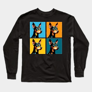 Manchester Terrier Dog Pop Art - Dog Lovers Long Sleeve T-Shirt